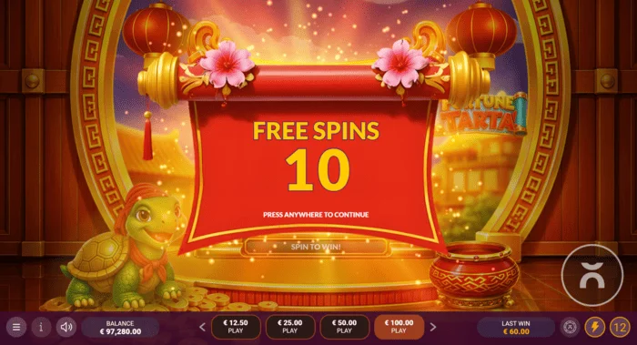 Fortune Tarta - gratis spins geactiveerd